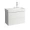 kartell lavabo 90x46 perce 3 trous sstp blanc