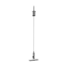 GRAZIA 20, suspension rigide pour profil en saillie, 2 m, inox, 2 pièces|SLV-DC51000535