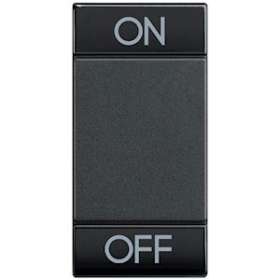 Manette Livinglight symbole ON et OFF 1 module - anthracite|Bticino-TICL4911AGN