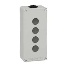 Boite métal vide grise - M25 x2 - 4 trous 22 mm - 80x175x51,5 mm|Schneider Electric-SCHXAPD3204