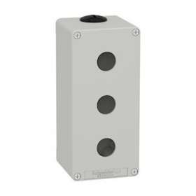 Boite métal vide grise - M25 x2 - 3 trous 22 mm - 80x175x77 mm|Schneider Electric-SCHXAPD3503