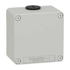 Boite métal vide grise - M20 x2 - non percée - 80x80x51,5 mm - UL cULus|Schneider Electric-SCHXAPD11