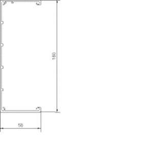 Chemin de cables office 50x160 mm, Aluminium Pure|Hager-HAGDABA5016019016