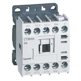 Mini-contacteur de puissance CTX³ 3P 9A+contact auxiliaire-1NO - 24V~|Legrand-LEG417020