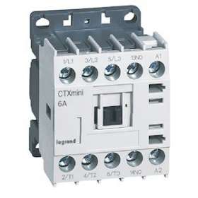 Mini-contacteur de puissance CTX³ 3P 6A+contact auxiliaire-1NO - 24V~|Legrand-LEG417000