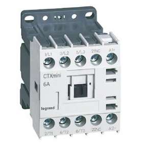 Mini-contacteur de puissance CTX³ 3P 6A+contact auxiliaire-1NF - 24V|Legrand-LEG417011