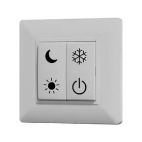 Bouton complet PLANA blanc 2 touches Fil Pilote|Adee electronic-ADY10040029