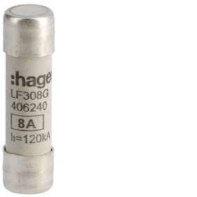 Cartouche fusible industrielle 10x38 gG 8A|Hager-HAGLF308G