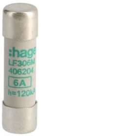 Cartouche fusible industrielle 10x38 aM 6A|Hager-HAGLF306M