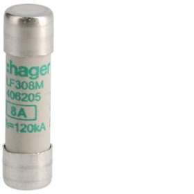 Cartouche fusible industrielle 10x38 aM 8A|Hager-HAGLF308M