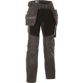 Pantalon Aker avec poches porte-outils gris/noir taille 54|Bizline-BIZ731034