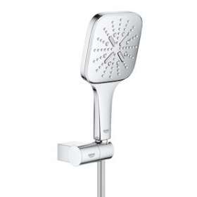 Ensemble de douche 3 jets support mural Rainshower SmartActive 130 Cube Chromé|Grohe-GO226588000