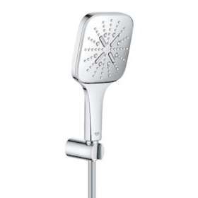 Ensemble de douche 3 jets support mural Rainshower SmartActive 130 Cube Chromé|Grohe-GO226589000