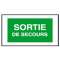 Plaque signalisation additionnelle Arcor - 'Sortie de secours'