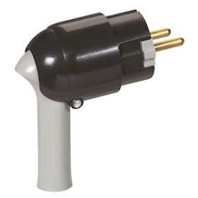 Fiche mâle avec terre plastique - extraction facilitée - blister - noir|Legrand-LEG093976