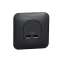 Ovalis - Double chargeur usb 2.1 A - Avec plaque de finition -Anthracite