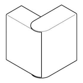 Angle extérieur variable 60DEGà 120DEG-Pour goulotte Logix,Logix ZH 190x50mm-Alu|Planet wattohm-PLW68319
