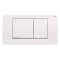 Plaque Geberit Twinline30 double touche: blanc, chromé brillant