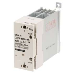 Relais statique rail din, radiateur, del, 12-24Vcc primaire, 20a|Omron electronics-OMRG3PA-420B-VD-212-24VDC