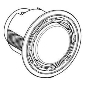 Poussoir Geberit déclenchement type 01 PN simple touche: Blanc alpin|Geberit-GBR243.395.11.1