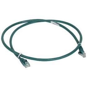 Cordon de brassage RJ45 - Cat.6 - U/UTP sans écran - L. 2 m - LSOH - vert - LCS²|Legrand-LEG051859