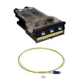 Cassette LCS³ fibre optique avec 1 bloc LC duplex -6 fibres monomode 9/125 'm|Legrand-LEG032185