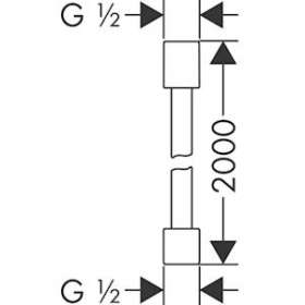 Flexible de douche 2,00 m laiton poli|Hansgrohe-HA328284930