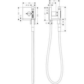 Module douchette à main Set de finition chromé poli|Hansgrohe-HA310651020