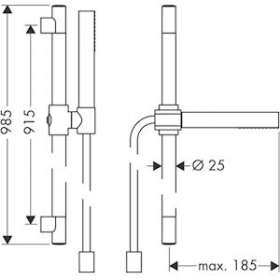 Set de douche laiton poli|Hansgrohe-HA327983930