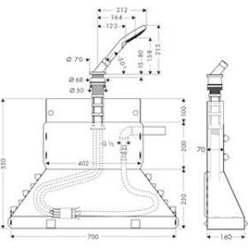 Set Secuflex Secubox avec douchette à main chromé brossé|Hansgrohe-HA319418260