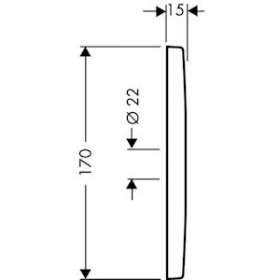 Plaque de recouvrement murale laiton poli|Hansgrohe-HA327419930