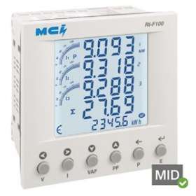 RI-F100: centrale de mesure encastrable 96x96, MID, Modbus, à raccorder sur TI|Mci coupatan-LCI031358