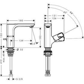 Mitigeur lavabo 130 avec tirette et vidage bronze poli|Hansgrohe-HA311020130