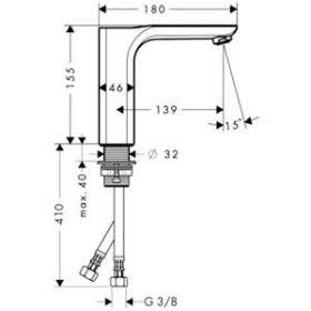 Mitigeur lavabo 130 sans tirette ni vidage chromé poli|Hansgrohe-HA311021020