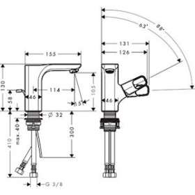 Mitigeur 110 lave-mains avec tirette et vidage bronze poli|Hansgrohe-HA311025130