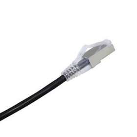 Cordon Slim Cat6A U/FTP 28AWG 2m5, noir|Gigamedia-GGMCAT6AUF250SBK