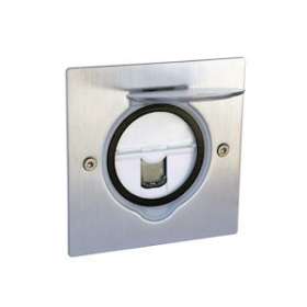 Prise de sol simple RJ45 catégorie6 FTP avec platine carrée - inox brossé|Legrand-LEG089761