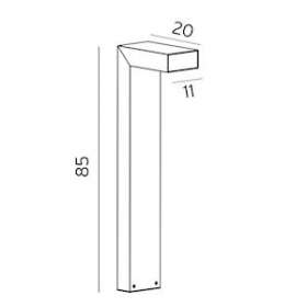 ASKER BORNE patine rouille LED 9,5W 3000K mod. OSRAM 1080lm IP65 classe I IK09|Norlys-NOS1311RO