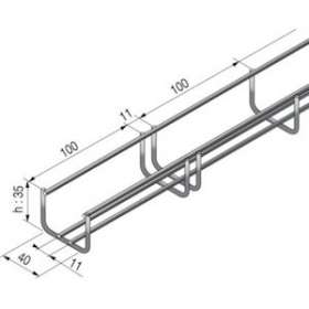 Chemin de câbles fil UF Télex 35x35, EZ|Niedax France-NDX547298