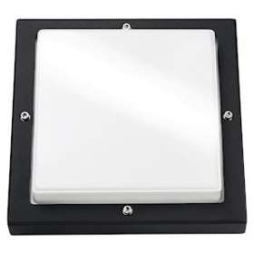 BASSO hublot carré noir LED 14W 3000K classe I IP65 IK10 850DEG|Sg lighting-NOL614194