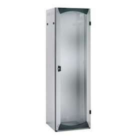 Actassi Baie VDA basic 19P 24U L800 P600 pann.lat.+ arr. RAL7035 pte av. vitrée|Schneider Electric-SCHNSYVDA24U86B