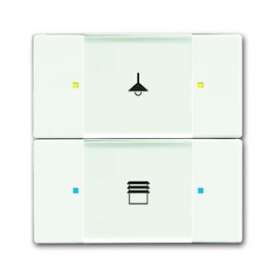 Poussoir 2 TouchesMultifonctions Blanc Mat|ABB-ABB587255