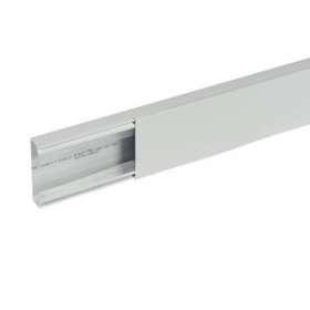 Goulotte distribution Viadis 80x25mm-Fond+couvercle-1 compart-Longueur 2m-Gris|Planet wattohm-PLW16330