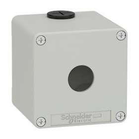 Boite métal vide grise - M20 x2 - 1 trou 22 mm - 80x80x77 mm - UL cULus|Schneider Electric-SCHXAPD1501