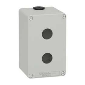 Boite métal vide grise - M20 x2 - 2 trous 22 mm - 80x130x77 mm - UL cULus|Schneider Electric-SCHXAPD2502