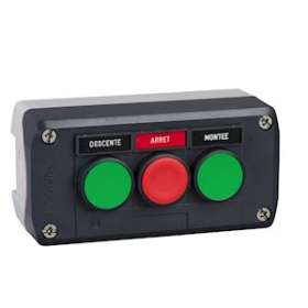 Harmony boite - 3 boutons poussoirs D22 - vert /rouge /vert|Schneider Electric-SCHXALD321