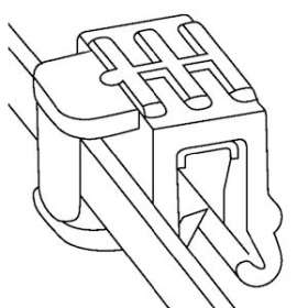 Lanière de fixation pour bord de tôle 200 x 4.6 mm en PA66HIRHS noir - T50REC22|HellermannTyton-HNE15600576