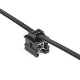 Lanière de fixation pour bord de tôle 200 x 4.6 mm en PA66HIRHS noir - T50REC9SD|HellermannTyton-HNE15601280