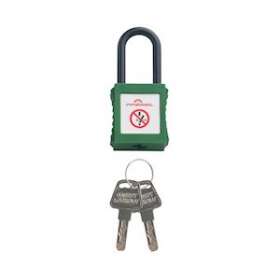 cadenas plastique vert anse nylon 6mm clé identique A3|Catu-CATPP-6-38-G-A3