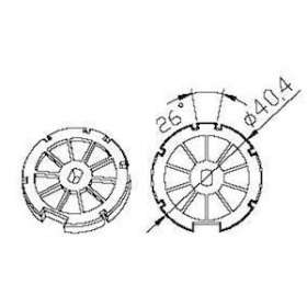 Kit adaptateur rond 43 renforcé|Came france-KAM001YK3103